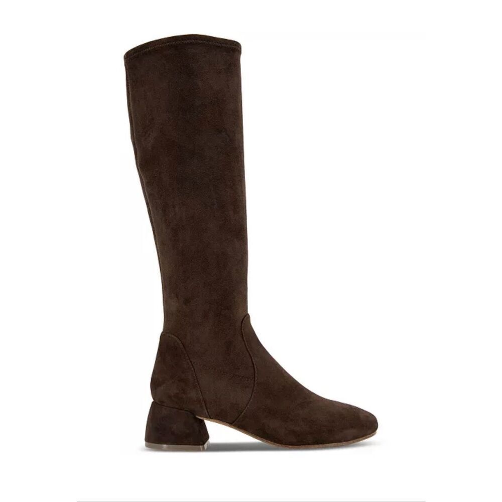 Gentle Souls by Kenneth Cole 1.75” Emily Stretch Suede Boots Chocolate 7 - Picture 2 of 6
